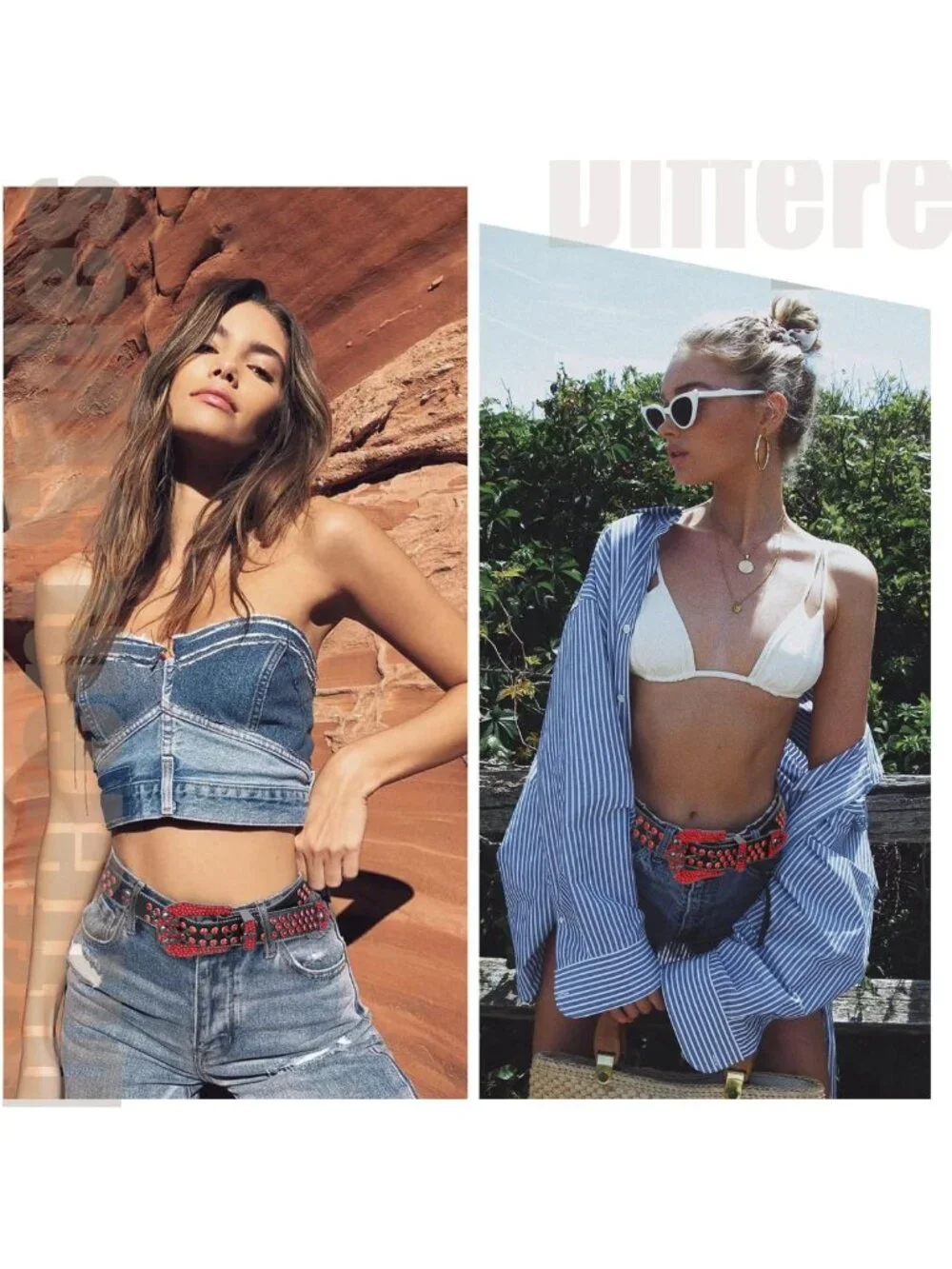 Rhinestone Western Belt for Men & Women - Bling Studded Leather Cowgirl Waist